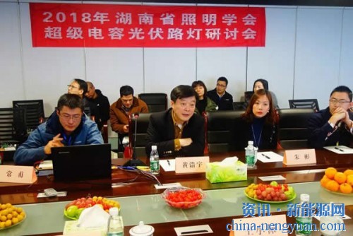 湖南省照明学会超级电容光伏路灯研讨会在耐普恩顺利召开