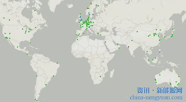 氢地图显示全球有57个项目正在运作